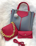 Women's PU Leather Plain Top Handle Shoulder Bag
