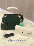 Girl's Rexine Plain Hand Bag Set