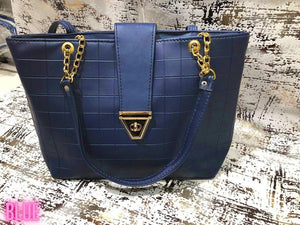 : Women's PU Leather Textured Top Handle Shoulder Bag