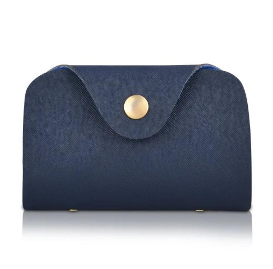 Stylish Blue PU Leather Hand Bag Set - 4 Pcs for Women