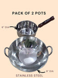 Stainless Steel Pan and Pot Set, Pack Of 2