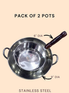 Stainless Steel Pan and Pot Set, Pack Of 2