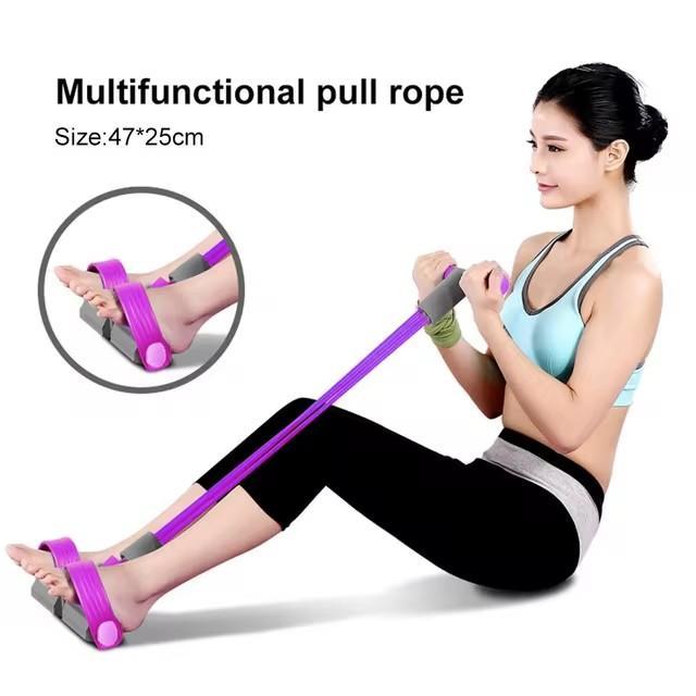 : Portable Lightweight Purple Fitness Pull Rope - Durable Resistance Bands for Home Workouts