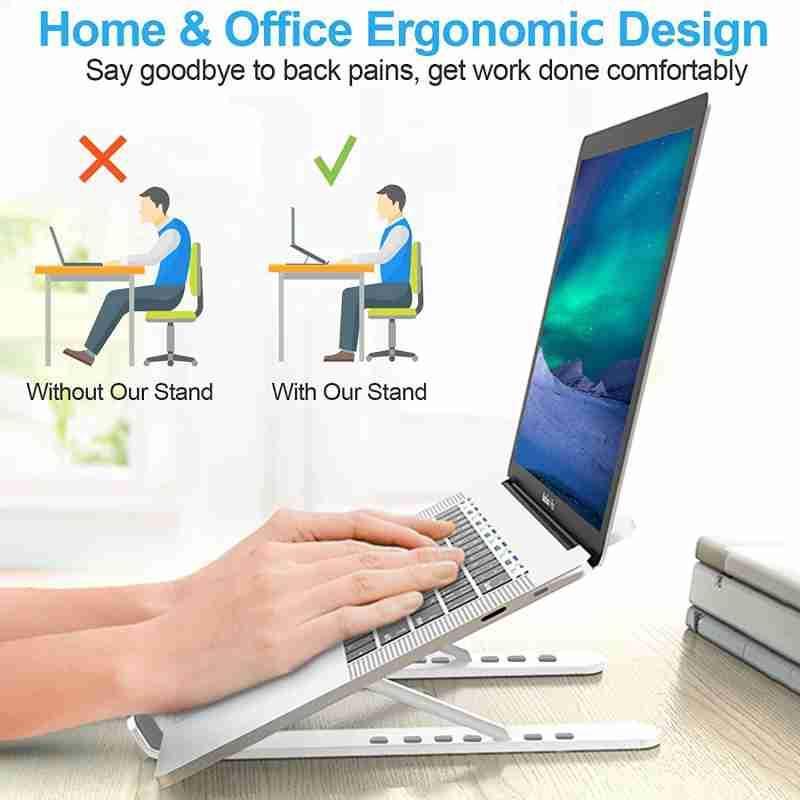 Portable Adjustable Foldable Laptop Stand - Perfect for Home &amp; Travel