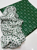 2 Pcs Women's Unstitched Lawn Printed Suit