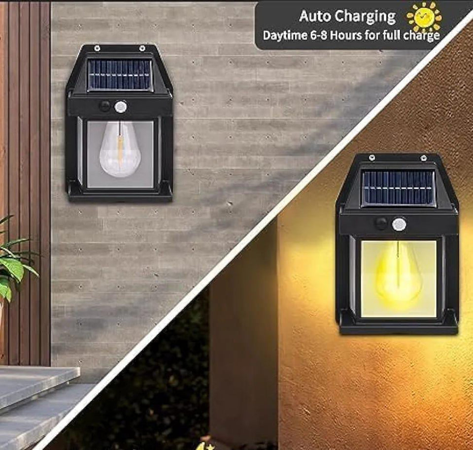Solar Motion Sensor Outdoor Wall Light